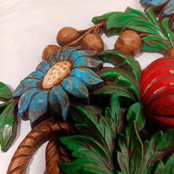 Syroco Wall Hanging Pair Fruit Flower Baskets Plastic Vintage MCM  Decor 5620B - Picture 7 of 16